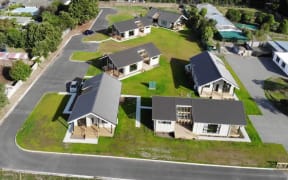 The six social housing properties built on Christchurch's Ngā Hau e Whā National Marae reservation in Aranui.