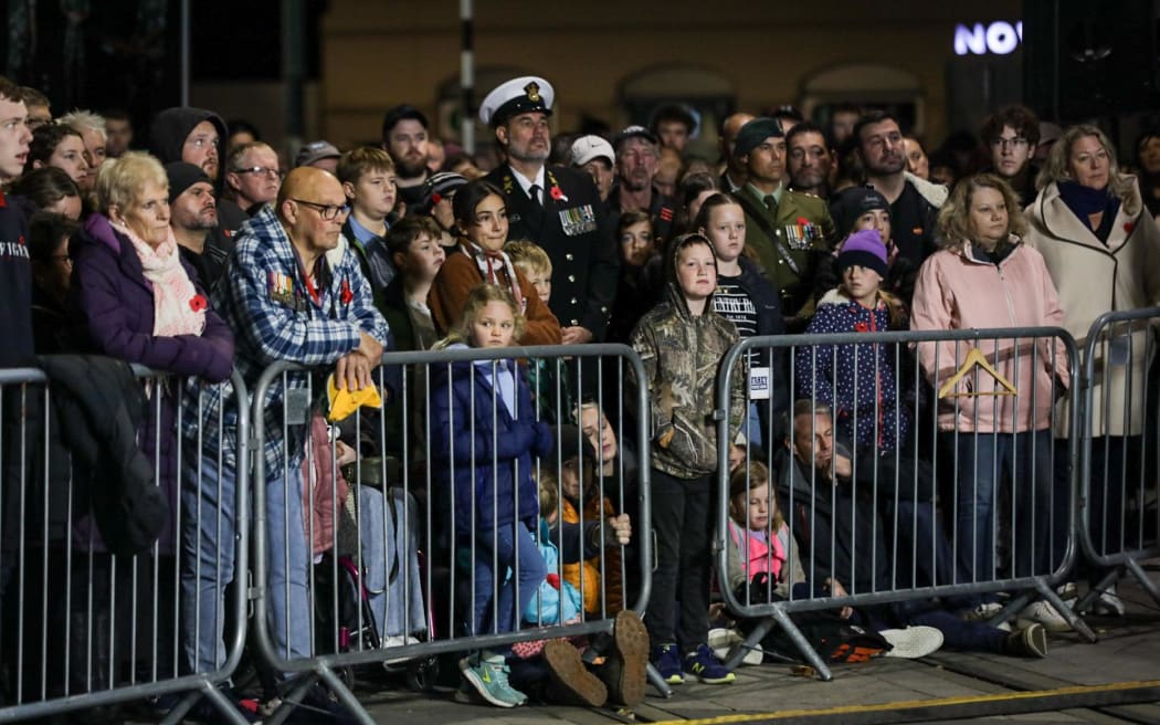Crowds line the streets at the Christchurch dawn service