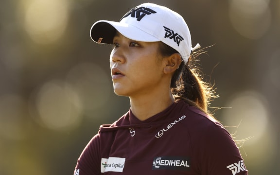 Lydia Ko of New Zealand looks on from the third tee during the final round of the CME Group Tour Championship at Tiburon Golf Club on December 20, 2020 in Naples, Florida.