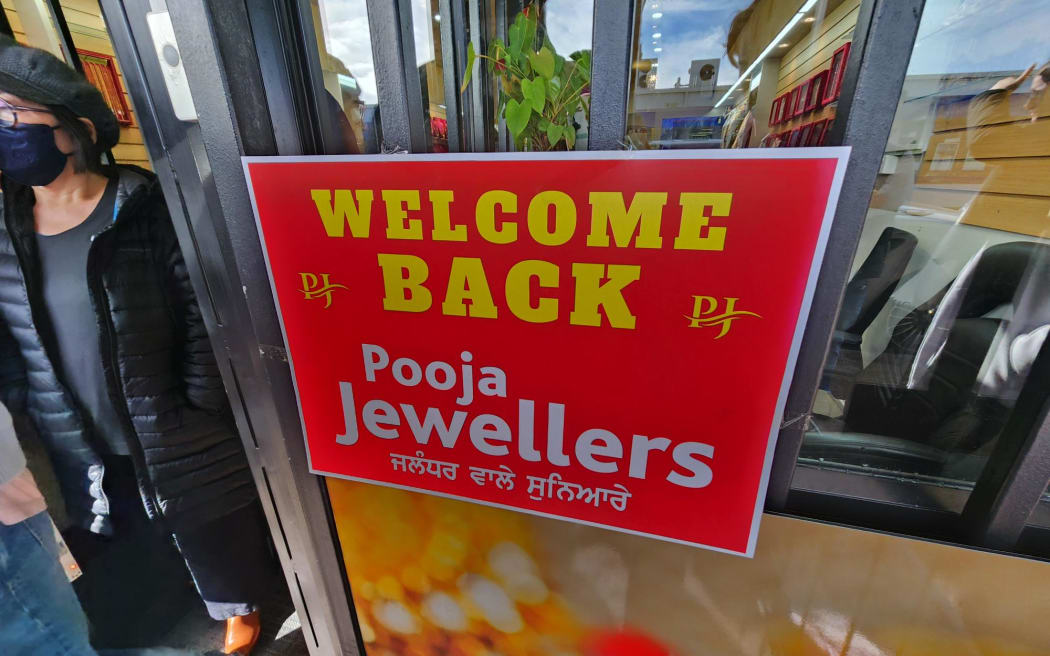 The reopening of Pooja Jewellers store in Papatoetoe on 14 July, 2024, after the store's owner was hospitalised in a robbery in June.