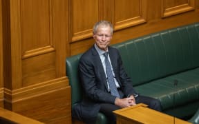 Former Speaker Lockwood Smith visits the debating chamber on Gerry Brownlee's first day in the Chair.