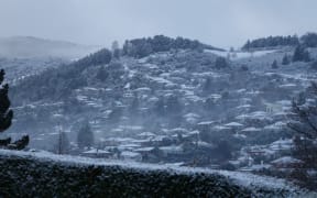 Snow blankets Dunedin's North East Valley.