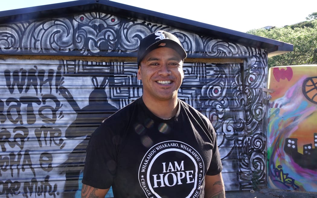 Motorcycle enthusiast and primary caregiver Hayden Allen in Napier.