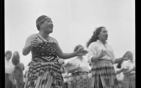 Tuini Ngāwai (left) and her niece Ngoingoi Pēwhairangi.