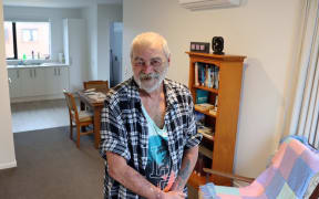 Steven Connelly in his new home at the Katikati elder housing village, a big step up from the leaky caravan he lived in for six years.