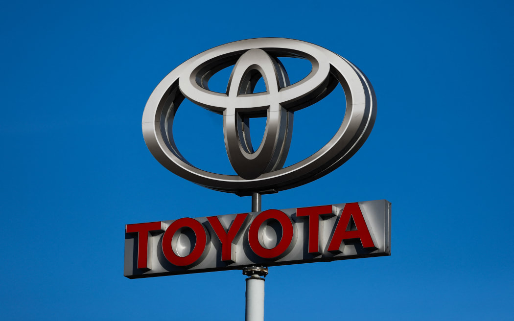 Toyota logo is seen near the car showroom in Krakow, Poland on September 6, 2021. (Photo by Jakub Porzycki/NurPhoto) (Photo by Jakub Porzycki / NurPhoto / NurPhoto via AFP)