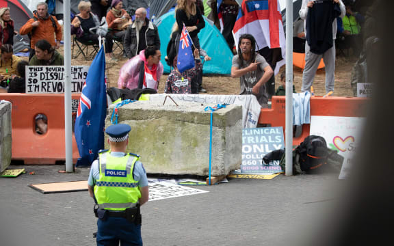 The protest on Parliament grounds is in its seventh day.