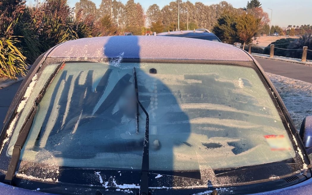 A Christchurch driver was fined after an officer saw them swerving on the road with their car's icy windscreen.