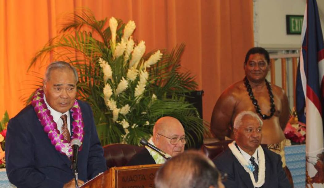 Lolo Moliga at the 2019 Fono opening.