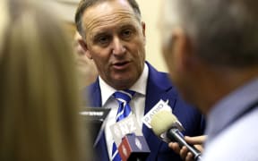 John Key during caucas run 5/5/15