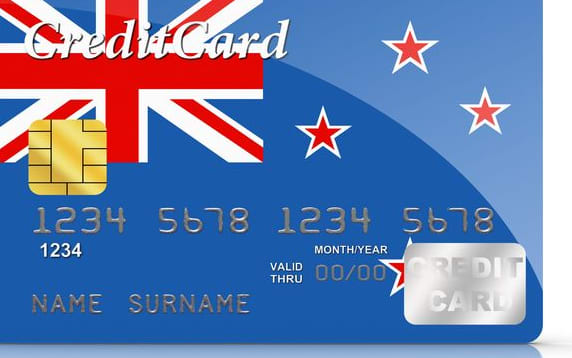 New Zealand flag on credit card