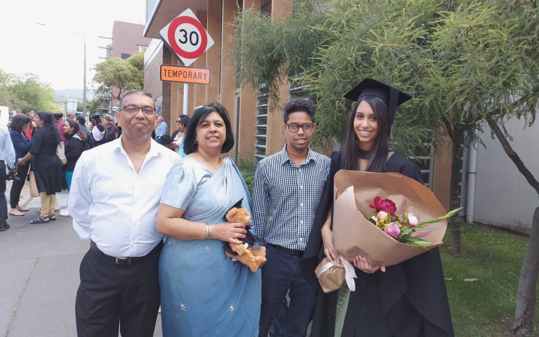 The Singh family at the graduation parade.