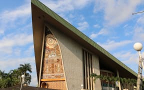 The Papua New Guinea Parliament building in Port Moresby.