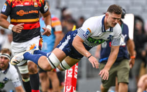 Blues captain Dalton Papali'i in action against the Chiefs at Eden Park.