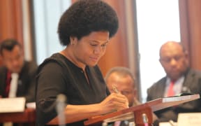 Lenora Salusalu Qereqeretabua (born March 1968) is a broadcaster and member of the Parliament of Fiji. She is a member of the National Federation Party (NFP).