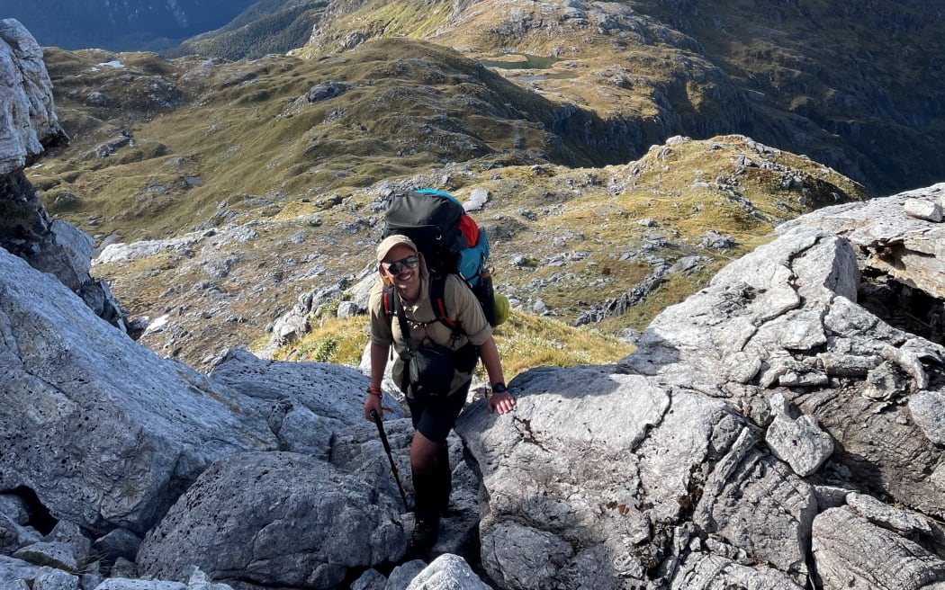 Sam Harrison in Fiordland. Photo: Tessa Lewis
