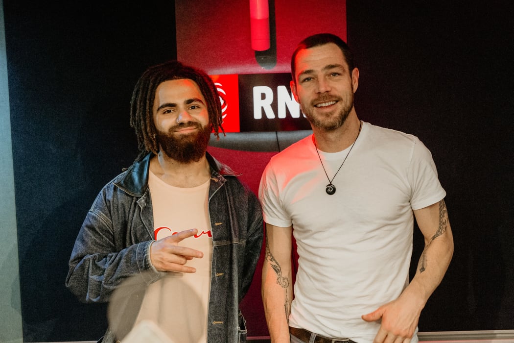 Valle (left) and RNZ's Alex Behan