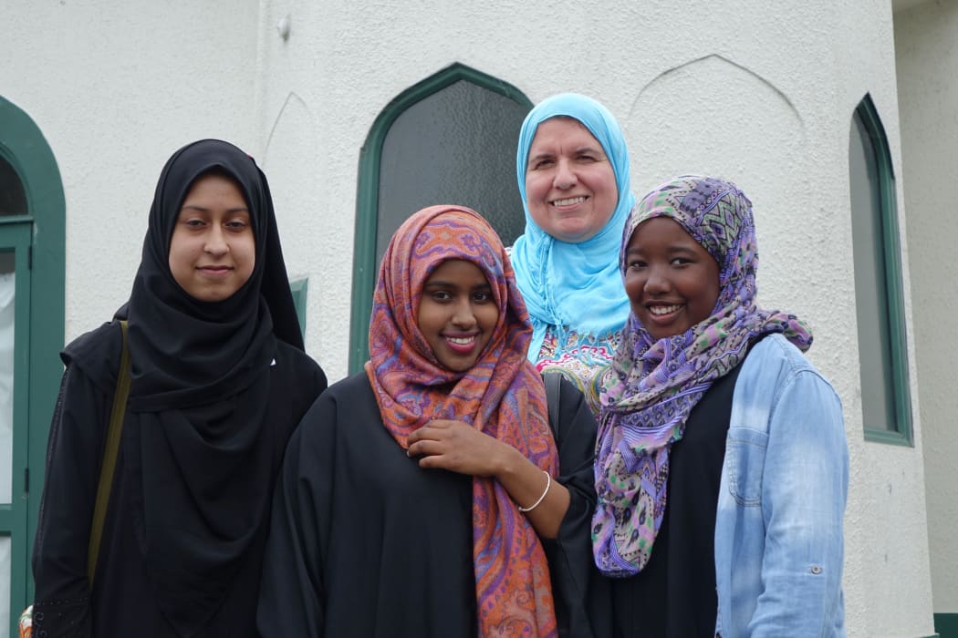 Muslim women from Hamilton's Mosque: Sarah Ather, Radiya Ali, Allyn Danzeisen, Fatima Farouk.