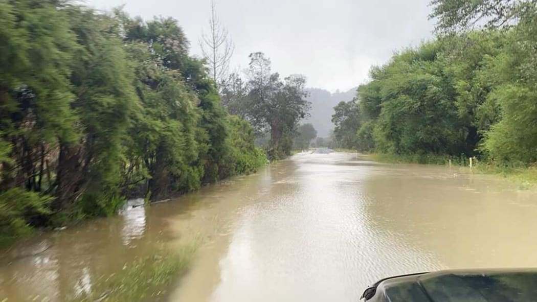 The aftermath of heavy rain around the East Cape.
