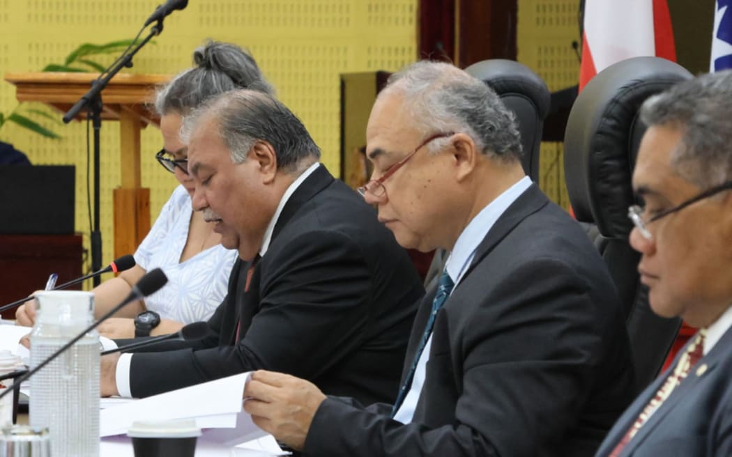Pacific Islands Forum secretary general Baron Waqa and Tongan Prime Ministers and Forum chair Dr 'Aisake Eke at the Special Pacific Islands Forum Economic Ministers Meeting (FEMM) in March 2025.