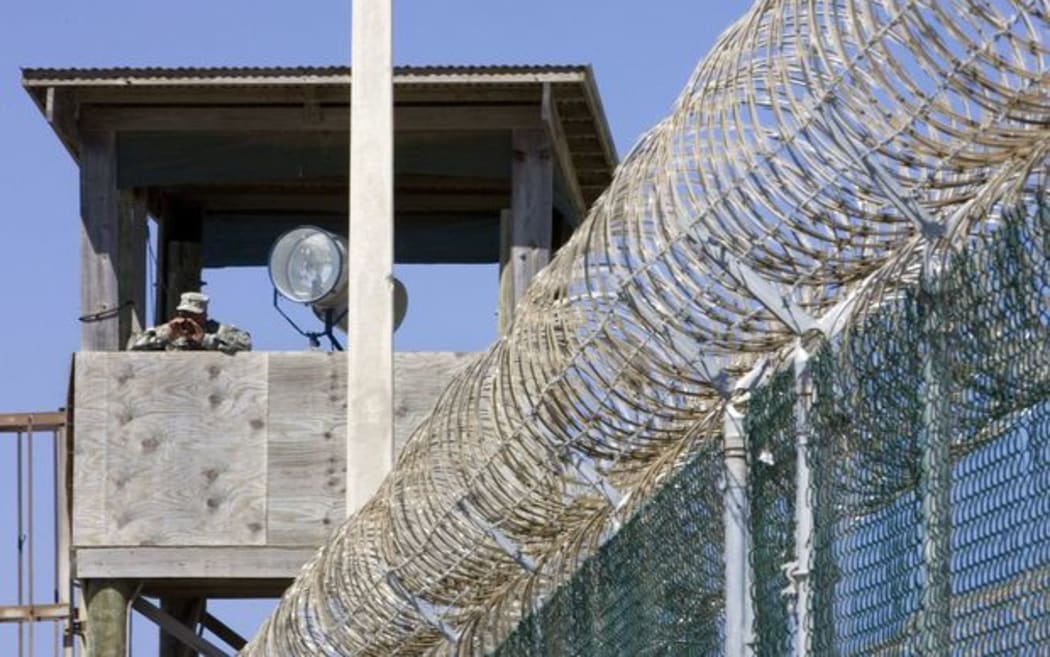 A guard tower at Guantanamo Bay.