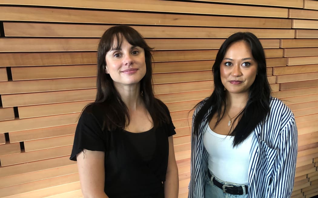 AUT academics Rebecca Trelease (left) who is a co-organiser of the Taylor Swift conference and_Angela_Asuncion, who is using Taylor Swift as a major case study for her Masters