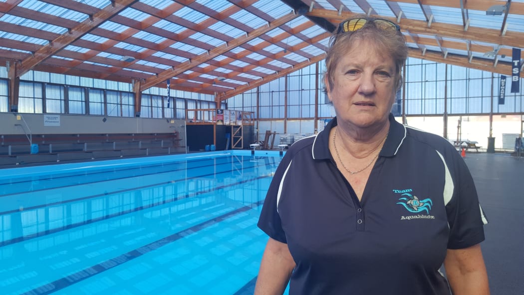 Aquablades Head coach Sue Southgate, pictured at the her Bell Block community pool base, says the 50m pool in New Plymouth is important to elite swimmers.