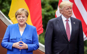 German Chancellor Angela Merkel and US President Donald Trump at the G7 summit in Sicily on 26 May.