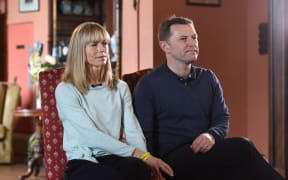 Kate and Gerry McCann, whose daughter Madeleine disappeared from a holiday flat in Portugal ten years ago, are seen during an interview with the BBC's Fiona Bruce at Prestwold Hall in Loughborough on April 28, 2017.
