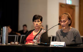 Former Rotorua Counciillor Merepeka Raukawa Tait (Left)