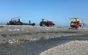 Scenes from the helicopter crash in Kaikoura.

Two dead and three seriously injured after helicopter crashes north of Kaikoura