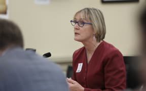 Dr Nikki Turner, Director of the Immunisation Advisory Centre at the University of Auckland, briefs the Health Select Committee