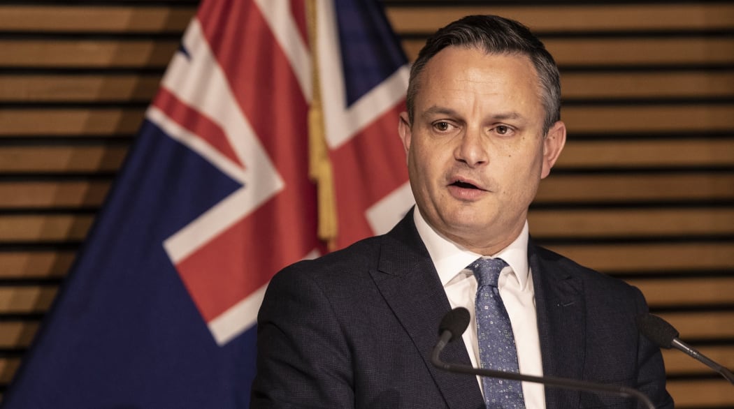 Climate Change Minister James Shaw at a press conference announcing the Government's reforms to clean up our  waterways, Beehive Theatrette, Wellington.