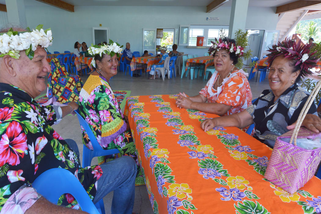 Cook Islanders elderly people sitting together.