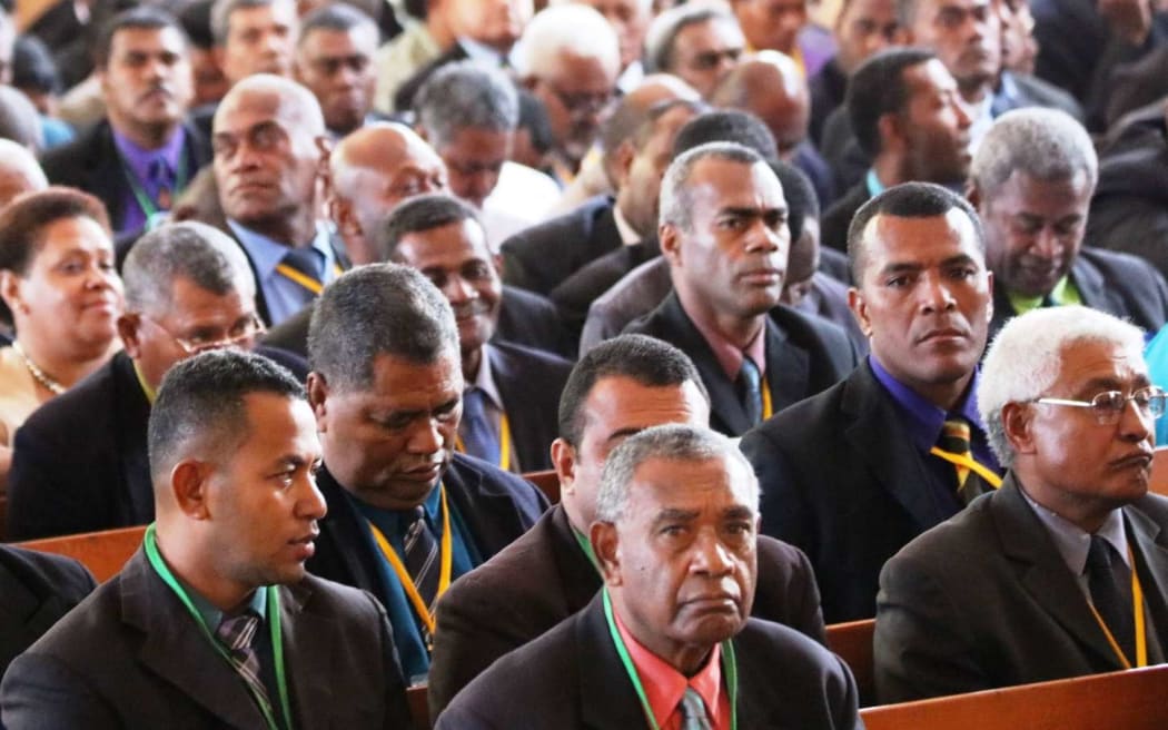 A Methodist congregation in Fiji.