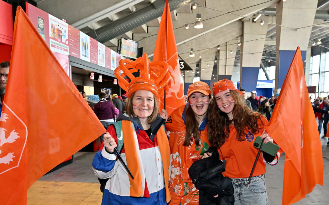 Netherlands fans show their support before the FIFA Women’s World Cup Group E -  USA v Netherlands at Wellington Regional Stadium, Wellington, New Zealand on Thursday 27 July 2023.
Copyright photo: Masanori Udagawa /  www.photosport.nz