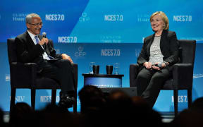John Podesta and Hillary Clinton pictured in 2014.