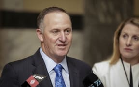 Bill English announced as the new Prime Minister of New Zealand, Paula Bennett as Deputy Prime Minister.  Andrew Little speaks to media after the announcement.