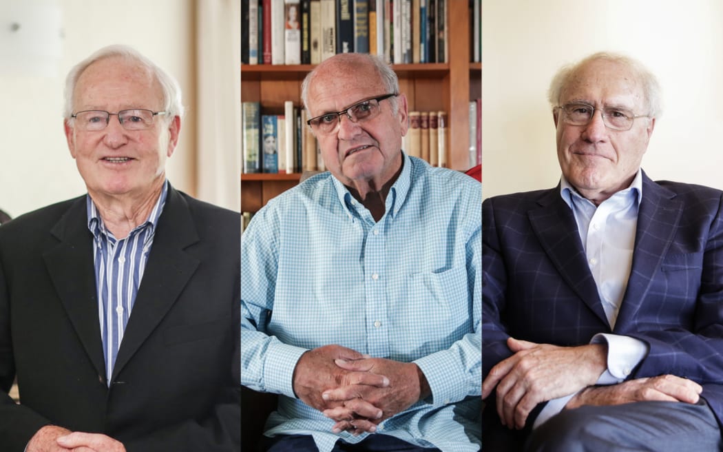 Ex-Prime Ministers Jim Bolger, Mike Moore and Geoffrey Palmer
