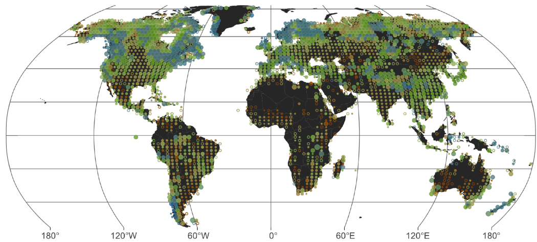 The new study presents the most extensive map of lake color, revealing that most of the world’s lakes are already green-brown rather than blue.