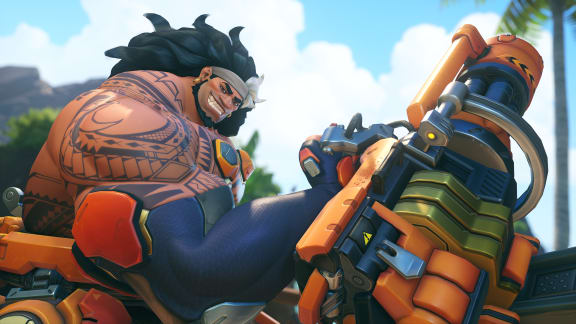 Mauga Posing in Overwatch 2