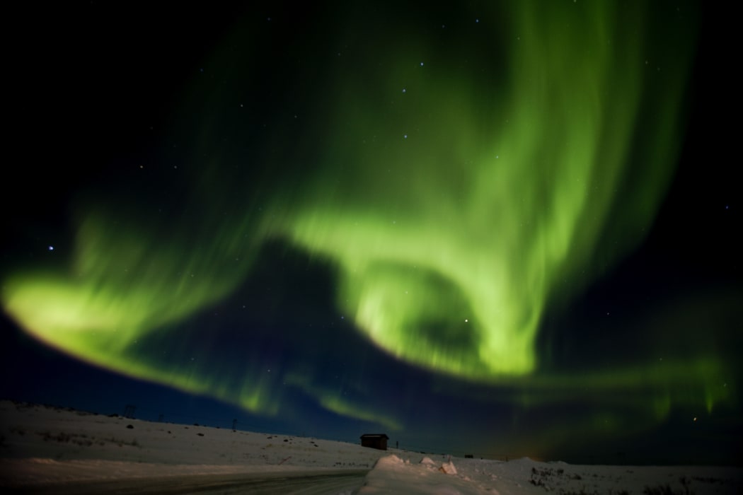 Aurora borealis, or northern lights, on 13 March 2011 in northern Norway.