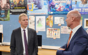 Chris Hipkins at class size announcement