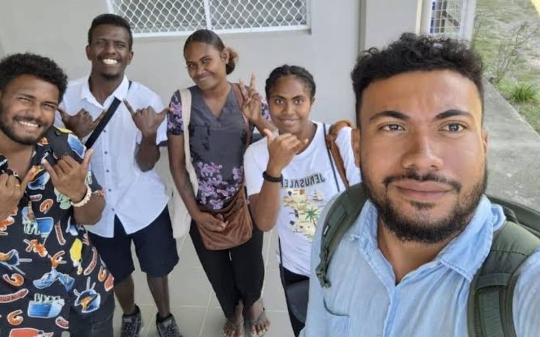 Left to right: Leeroy Wate, Diotee Deromae, Christina Eddie, Janice Kotu and Barnabas Firivave.