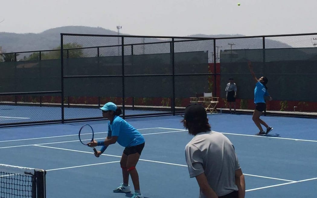 Palau's Ayana Rengiil and Tahiti's Mayka Zima making their Fed Cup debut in the doubles tie against Iran.