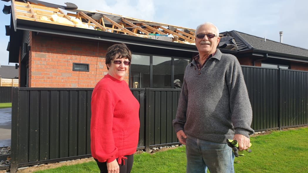 Linda and Wayne Jury had their roof ripped off.