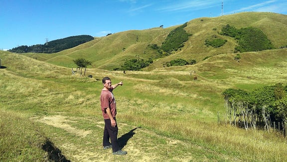 Steve Mulholland on his Takapu Valley property.