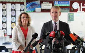 Education Minister Jan Tinetti and Prime Minister Chris Hipkins.