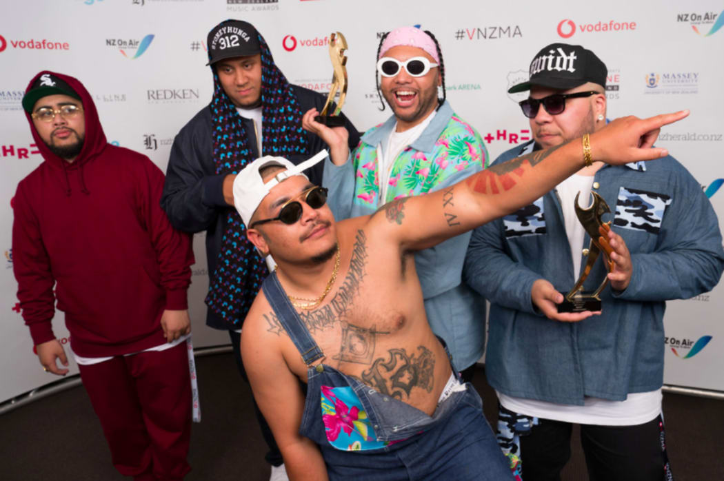 SWIDT after winning best group and best hip hop artist at the Vodafone New Zealand Music Awards. 