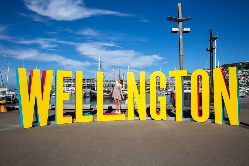 The sculpture was created to be interactive, with people taking the place of the missing letter.